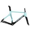 HIMALO 700c Road Bike Frameset Carbon C Brake Racing Frame QR 100/130mm Internal Routing Rame Set 46/48/50/52/54CM (Color : Light Blue, Size : 48cm) view 1