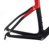 HIMALO 700C Carbon Road Bike Frameset 43/46.5/50/51.5/53/54/55/56cm C Brake Frame QR 100/130mm Internal Routing,with Handlebar (Color : Blue, Size : 46.5CM) view 4