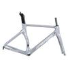 HIMALO 700c Road Bike Frameset Carbon C Brake Racing Frame QR 100/130mm Internal Routing Rame Set 46/48/50/52/54CM (Color : Light Gray, Size : 50cm) view 1