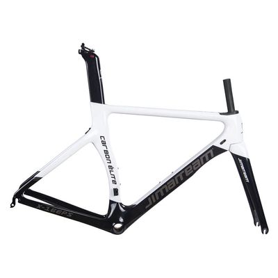 HIMALO 700c Road Bike Frameset Carbon C Brake Racing Frame QR 100/130mm Internal Routing Rame Set 46/48/50/52/54CM (Color : White A, Size : 46cm)