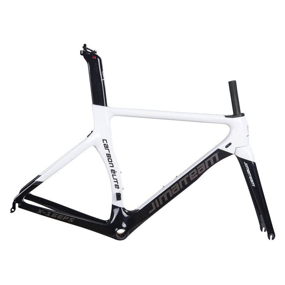 HIMALO 700c Road Bike Frameset Carbon C Brake Racing Frame QR 100/130mm Internal Routing Rame Set 46/48/50/52/54CM (Color : White A, Size : 46cm)