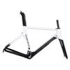 HIMALO 700c Road Bike Frameset Carbon C Brake Racing Frame QR 100/130mm Internal Routing Rame Set 46/48/50/52/54CM (Color : White A, Size : 46cm) view 1