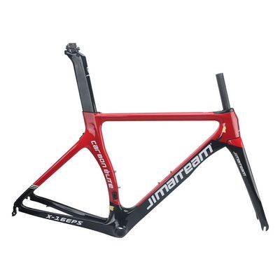 HIMALO 700c Road Bike Frameset Carbon C Brake Racing Frame QR 100/130mm Internal Routing Rame Set 46/48/50/52/54CM (Color : Red, Size : 46cm)