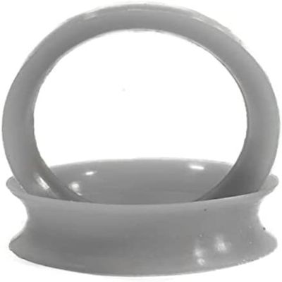 1 PAIR (2pcs) SILICONE EARSKIN TUNNELS Double Flare Gauges Super Ultra Thin Soft Flexible Flesh Plugs 1042 (7/16" (11MM), Gray)