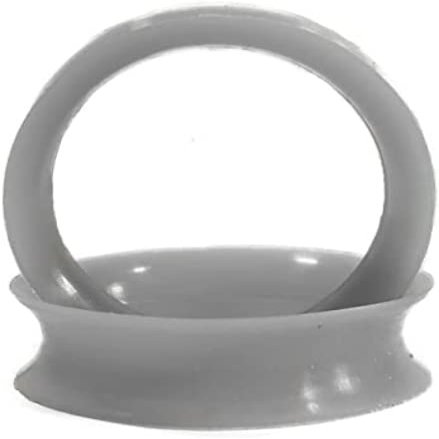 1 PAIR (2pcs) SILICONE EARSKIN TUNNELS Double Flare Gauges Super Ultra Thin Soft Flexible Flesh Plugs 1042 (7/16" (11MM), Gray)