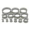 1 PAIR (2pcs) SILICONE EARSKIN TUNNELS Double Flare Gauges Super Ultra Thin Soft Flexible Flesh Plugs 1042 (7/16" (11MM), Gray) view 2