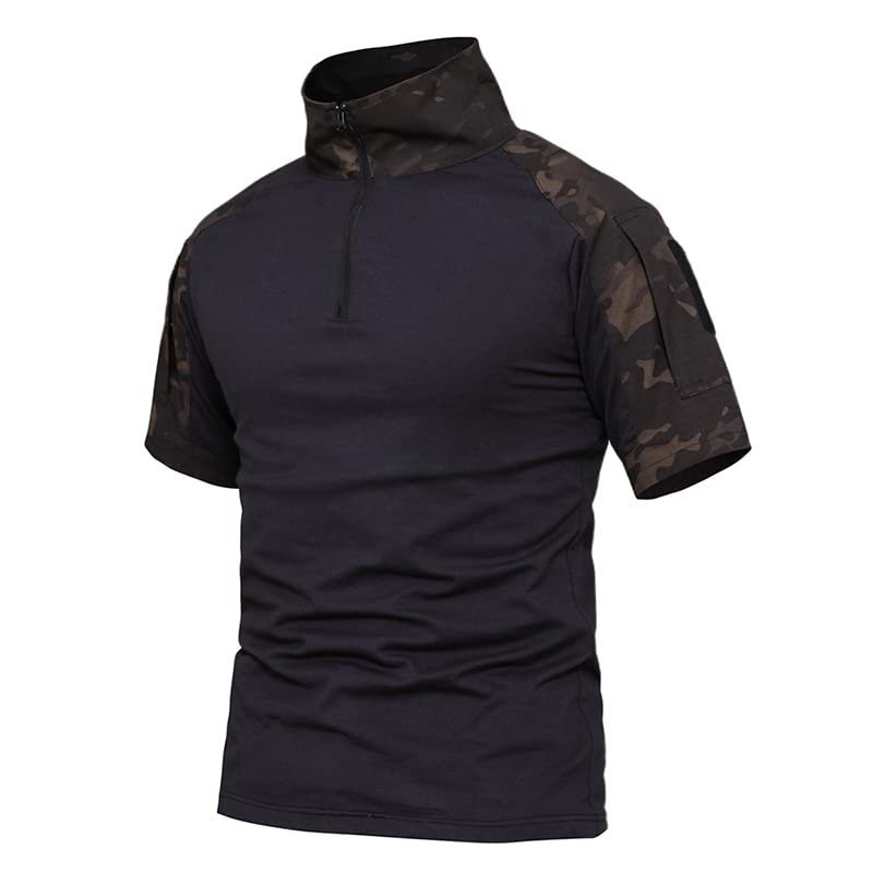 Outdoor Sports Airsoft Shooting Hunting Battle Uniform Combat BDU Clothing Tactical Camouflage Shirt - Green -S