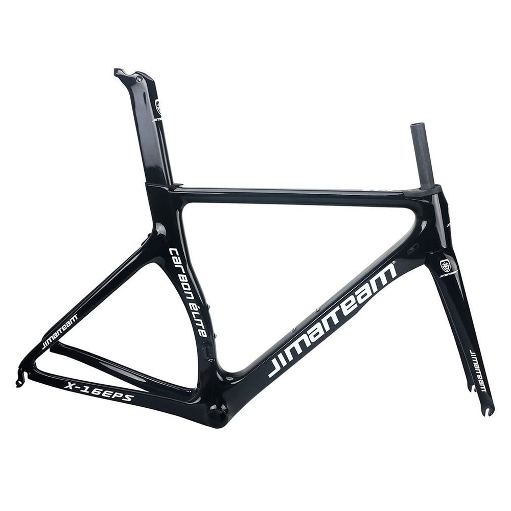 HIMALO 700c Road Bike Frameset Carbon C Brake Racing Frame QR 100/130mm Internal Routing Rame Set 46/48/50/52/54CM (Color : Black, Size : 50cm)