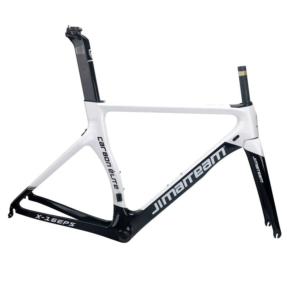 HIMALO 700c Road Bike Frameset Carbon C Brake Racing Frame QR 100/130mm Internal Routing Rame Set 46/48/50/52/54CM (Color : White C, Size : 48cm)