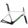 HIMALO 700c Road Bike Frameset Carbon C Brake Racing Frame QR 100/130mm Internal Routing Rame Set 46/48/50/52/54CM (Color : White B, Size : 50cm) view 1