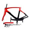 HIMALO 700C Carbon Road Bike Frameset 43/46.5/50/51.5/53/54/55/56cm C Brake Frame QR 100/130mm Internal Routing,with Handlebar (Color : Red, Size : 54cm) view 2