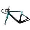 HIMALO 700C Carbon Road Bike Frameset 43/46.5/50/51.5/53/54/55/56cm C Brake Frame QR 100/130mm Internal Routing,with Handlebar (Color : Green, Size : 51.5nm) view 1