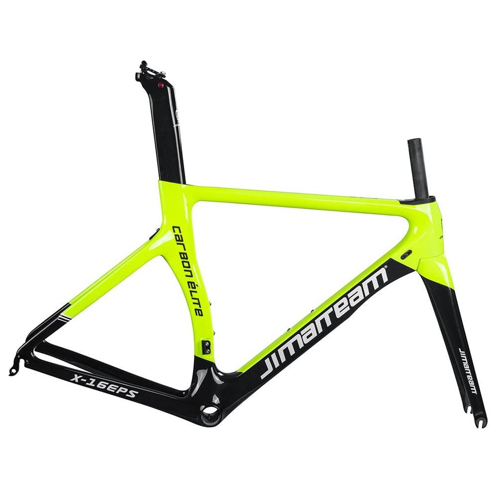 HIMALO 700c Road Bike Frameset Carbon C Brake Racing Frame QR 100/130mm Internal Routing Rame Set 46/48/50/52/54CM (Color : Yellow, Size : 48cm)