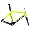 HIMALO 700c Road Bike Frameset Carbon C Brake Racing Frame QR 100/130mm Internal Routing Rame Set 46/48/50/52/54CM (Color : Yellow, Size : 48cm) view 1