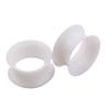 1 PAIR (2pcs) SILICONE EARSKIN TUNNELS Double Flare Gauges Super Ultra Thin Soft Flexible Flesh Plugs 1042 (00G (10MM), White) view 1