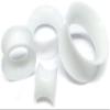 1 PAIR (2pcs) SILICONE EARSKIN TUNNELS Double Flare Gauges Super Ultra Thin Soft Flexible Flesh Plugs 1042 (00G (10MM), White) view 2