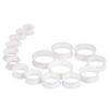 1 PAIR (2pcs) SILICONE EARSKIN TUNNELS Double Flare Gauges Super Ultra Thin Soft Flexible Flesh Plugs 1042 (00G (10MM), White) view 4