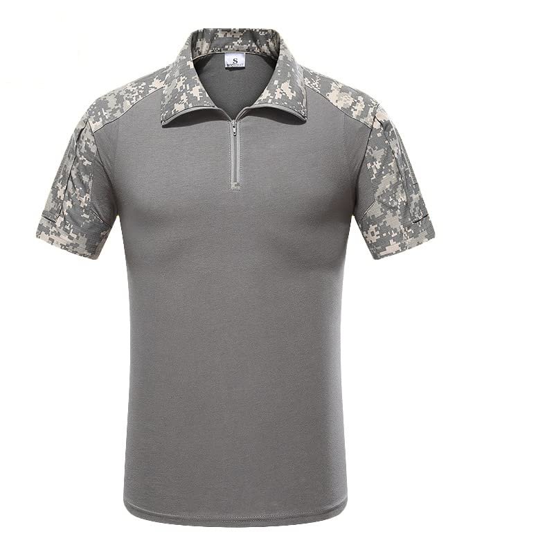 Outdoor Sports Airsoft Shooting Hunting Battle Uniform Combat BDU Clothing Tactical Camouflage Shirt - ACU - S