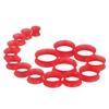 1 PAIR (2pcs) SILICONE EARSKIN TUNNELS Double Flare Gauges Super Ultra Thin Soft Flexible Flesh Plugs 1042 (00G (10MM), Red) view 4