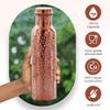 2activelife 100% Pure Copper Water Bottle - 20 Fl Oz / 600 ml - Handmade Leak Proof Vessel For Drinking With Ayurvedic Health Benefits For Sports Fitness Yoga, Gym, Office, Hiking, Outdoor view 3