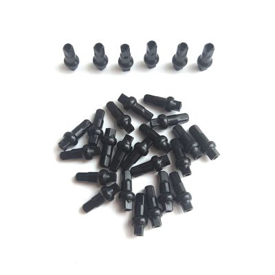 HERERO Bicycle Nipples 14G 14.4mm 16mm 18mm Aluminum Alloy Or Brass Black Red Silver for Mountain Or Road Bike Wheel Spokes (Color : BLK 14mm 64pcs Alloy)