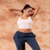 Double Scoop Neck Solid Sports Bra (Color : Baby Pink, Size : X-Small) view 3