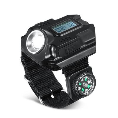 MOUDOAUER Wrist Light LED Wrist Watch Flashlight Torch Light USB Charging Wrist Model Tactical Rechargeable Flashlight Accessories Watch Accessory