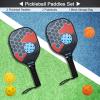 doorslay Pickleball Paddles Set of 2, Premium Wood Pickle Ball Paddle Set with 2 Fiberglass Rackets, 2 Pickleball Balls with Carry Bag for Outdoor Indoor Adults Men Women view 2