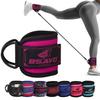 BeSAVAGE - Exercise Machine Attachments for Glute Workouts, Kickbacks, Hip Abductors, Leg Extensions, Ankle Straps for Cable Machines, Workout Cuff Attachments for Home & Gym