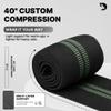 DMoose Fitness Elbow Wraps for Weightlifting (Pair) - 40'' Adjustable Elbow Strap for Gym Workout & Bench Press, Compression Elbow Wraps for Tendonitis & Joint Support, Elbow Sleeve (Green Stripes) view 4