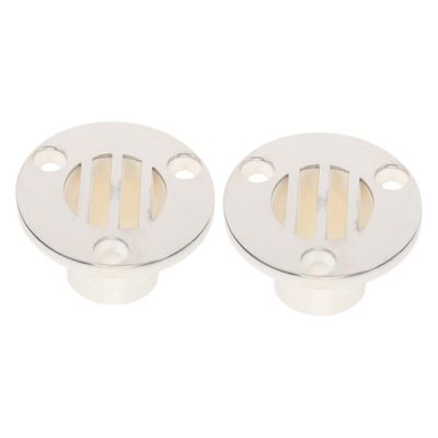 DOITOOL 2pcs Boat Deck Floor Drain Fitting Scupper Drain Cover for Yacht and Rv Easy Install Mirror Polished Strong Load-Bearing Capacity Prevents Water Seepage