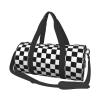 Checkerboard Black and White Pattern Travel Luggage Duffel Bag Sports Rolling Foldable Duffel Bag view 1