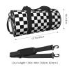 Checkerboard Black and White Pattern Travel Luggage Duffel Bag Sports Rolling Foldable Duffel Bag view 2