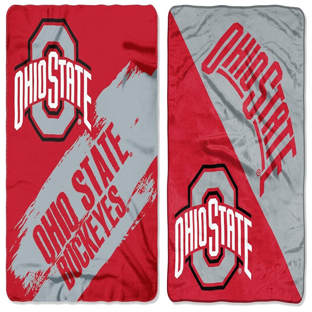 Northwest Licensed NCAA Double Blanket Bundle, Two Top Selling Throw Blankets for All Occasions (Michigan Wolverines, Painted Fleece/Heritage Sherpa)