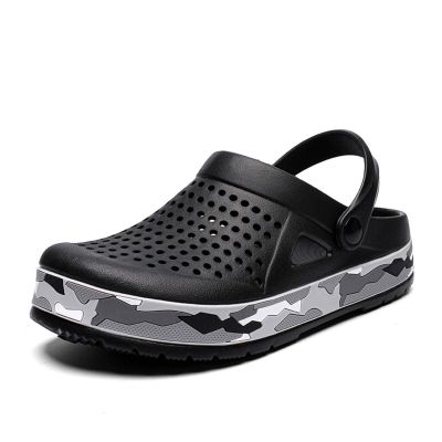 BYTUGI Spring and Summer New Camouflage Surrounding Border Fashion Men's Beach Shoes Slippers EVA Hole Shoes Cross-Border Closed Toe Sandals