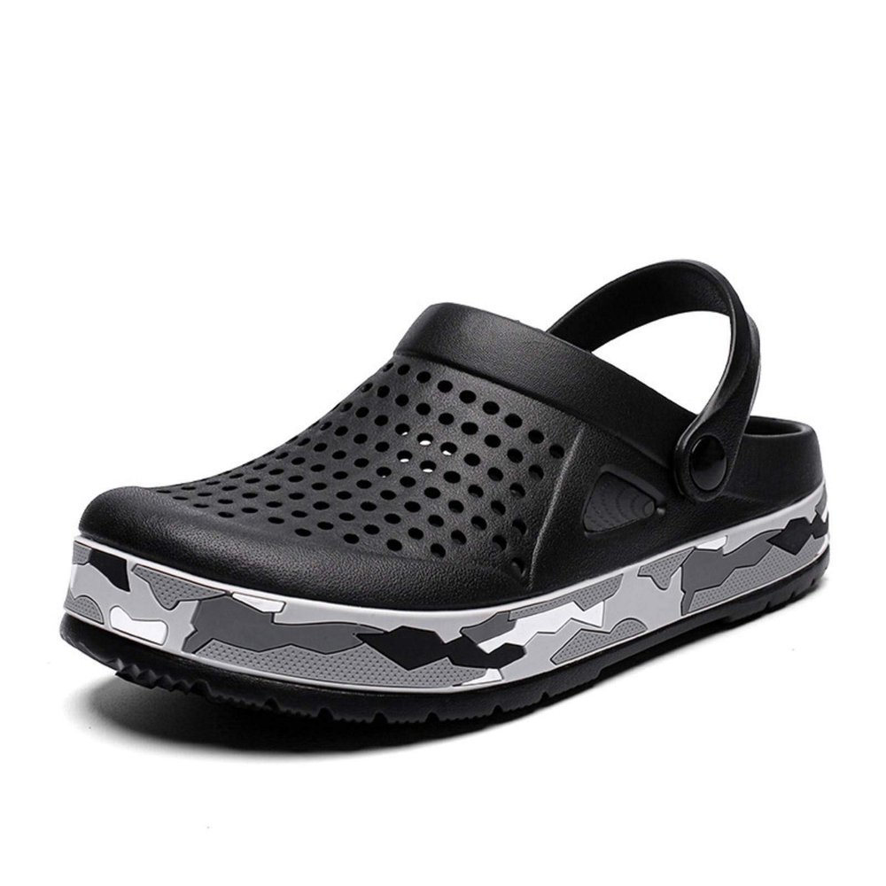 BYTUGI Spring and Summer New Camouflage Surrounding Border Fashion Men's Beach Shoes Slippers EVA Hole Shoes Cross-Border Closed Toe Sandals