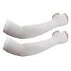 JUSDIQIR Sun Protection Arm Sleeves With Thumb Holes for Men Women, Cooling Compression UV Arm Cover, Outdoor Sports Sleeve (White 1 pair) view 1