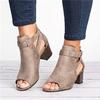 ZKXYFFS Chunky Heeled Sandals for Women Cutout Open Toe Buckle Block Heel Sandals Womens Summer Beach Dressy Party High Heeled Sandal view 3