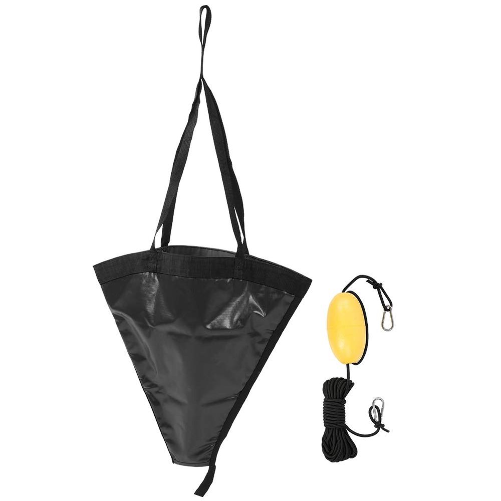 24in Portable Boat Anchor Float Set - idealAcc ry for Yacht, Rubber Dinghy, Kayak, and Fishing Boat(Black)