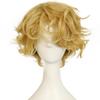 HUNIGIR Blonde Wig for Men Short Fluffy Blonde Wig Curly Male Heat Resistant Synthetic Hair for Cosplay Costume Halloween view 1