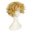 HUNIGIR Blonde Wig for Men Short Fluffy Blonde Wig Curly Male Heat Resistant Synthetic Hair for Cosplay Costume Halloween view 2