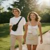 CHOLISS Small Sling Bag for Women and Men, Crossbody Bags Trendy Fanny Packs Chest Bag with Extended Strap, Cream view 2