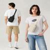 CHOLISS Small Sling Bag for Women and Men, Crossbody Bags Trendy Fanny Packs Chest Bag with Extended Strap, Cream view 3