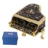 TOPINCN 6.6 x 5.5 x 6cm Holder Collectible Figurine Decoration Storage Box, Piano Shape, Hand Painted Enamel Trinket Box Jewelry Trays Jewelry Boxes & Organizers view 1