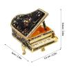 TOPINCN 6.6 x 5.5 x 6cm Holder Collectible Figurine Decoration Storage Box, Piano Shape, Hand Painted Enamel Trinket Box Jewelry Trays Jewelry Boxes & Organizers view 3