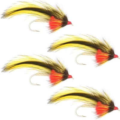 The Fly Fishing Place Platte River Special Classic Streamer Flies - Set of 4 Bass and Trout Fly Fishing Flies - Hook Size 8