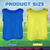 Pasimy 36 Pcs Adult Pinnies Scrimmage Vests Youth Pinnies Team Practice Jerseys for Sports Soccer Football Basketball(Blue and Yellow) view 2