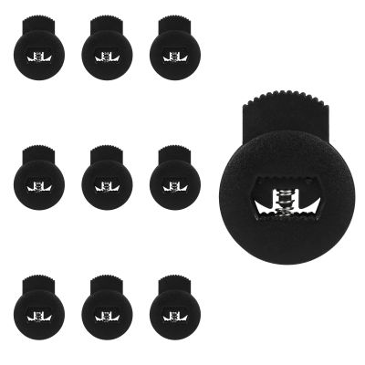 10pcs Baseball Glove Lace Locks, Black Lace Locks Gloves with Springs No Knot Required Strong Elasticity Plastic Cord Locks Baseball Glove Accessories Fits All Gloves
