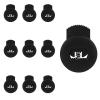10pcs Baseball Glove Lace Locks, Black Lace Locks Gloves with Springs No Knot Required Strong Elasticity Plastic Cord Locks Baseball Glove Accessories Fits All Gloves view 1