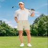 TBMPOY Men's Dress Golf Shorts 7 Inch Stretch Work Short with Pockets Quick Dry Casual Hiking Shorts Water Resistant Light Khaki 32 view 3